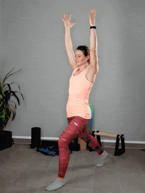 Ausfallschritt mit Twist zur Seite
